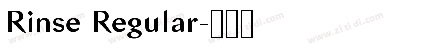 Rinse Regular字体转换